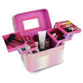 Vanity Box with Mirror Foldable Trays