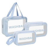 Makeup Pouch Set, Women Cosmetic Organizer Bag (Sky Blue)