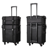 Professional Rolling Makeup Case Trolley - Detachable 2 Bags - 8 Removable Drawers