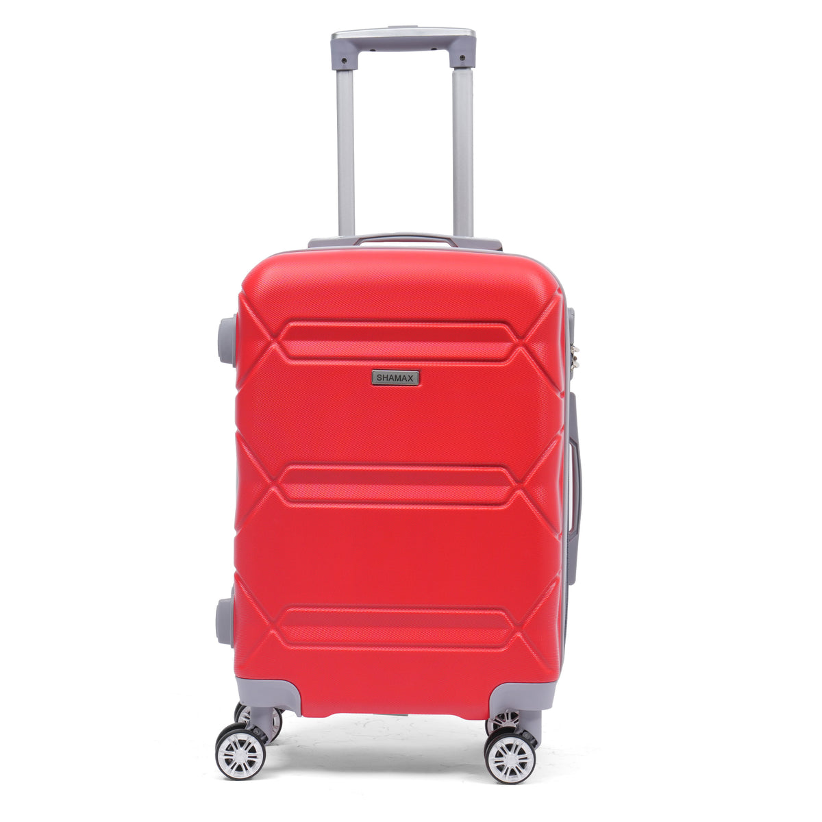 Red Hard-Shell Trolley Bag with Silent Wheels Cabin Luggage (28 Inch)