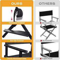 Makeup Artist Director Chair with Head Rest Foldable Chair