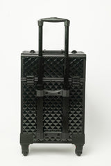 Makeup Artist Rolling Trolley Makeup Box Beauty Train Case Cosmetic Organizer  (3599 BLACK)