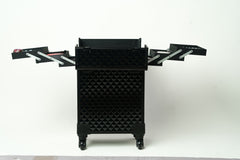 Makeup Artist Rolling Trolley Makeup Box Beauty Train Case Cosmetic Organizer  (3599 BLACK)