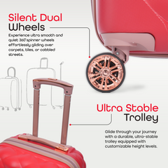 Hard Case Luggage Suitcase Medium (24 Inch) RED