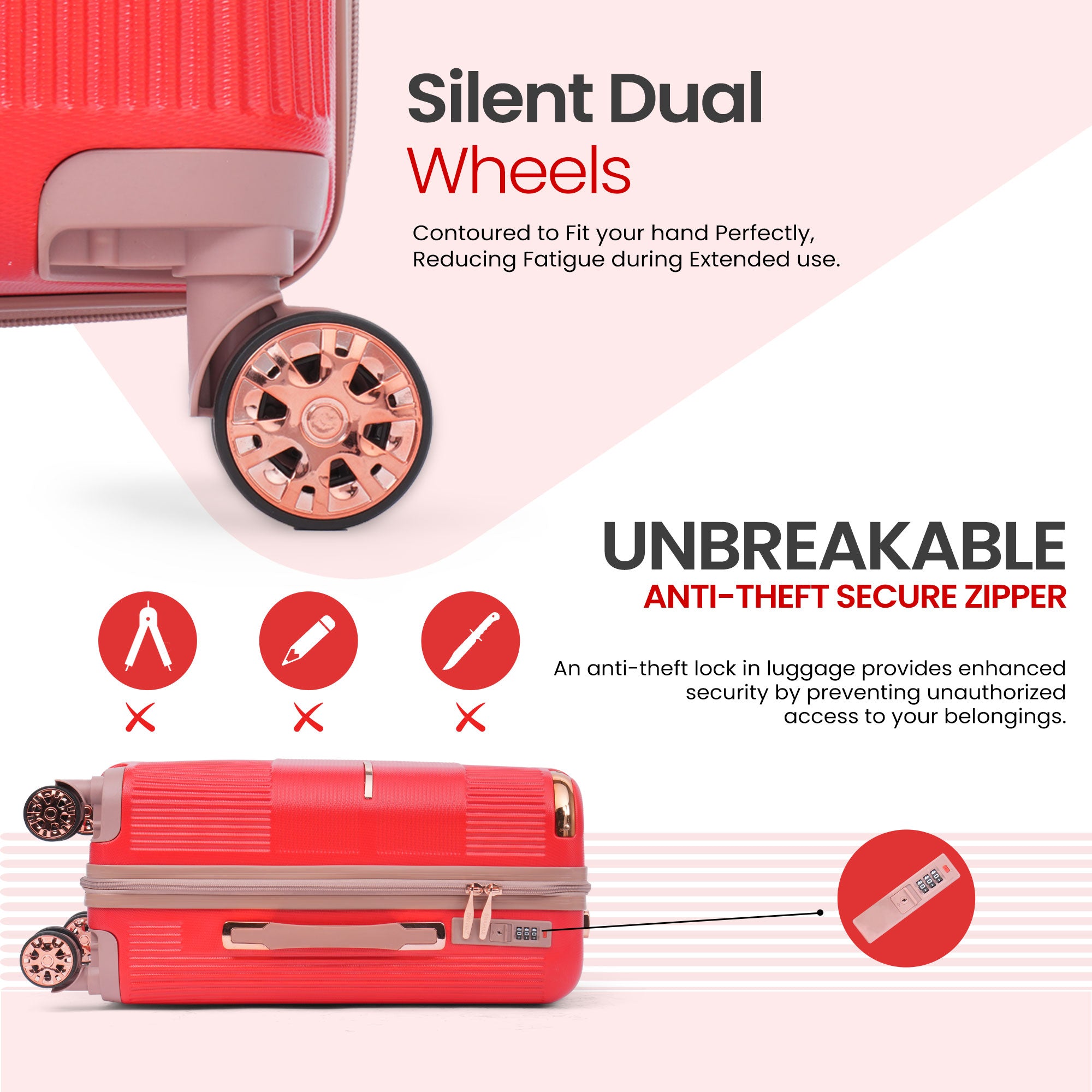 Premium Luggage Trolley Bags (Set of 3)