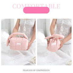 Soft Quilted Makeup Pouch for Women & Girls ( 2042-purple