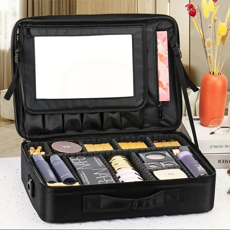 Professional Makeup Bag for Women Adjustable Dividers Organisers (8512)