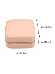 Portable Travel Jewellery Box for Women – Compact Organizer Case with Necklace Hooks, Ring Holder & Compartments