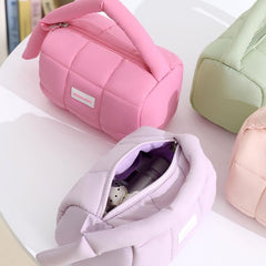 Soft Quilted Makeup Pouch Women & Girls ( 2042-Hot Pink)