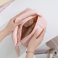 Soft Quilted Makeup Pouch Women & Girls (2042 Pink)