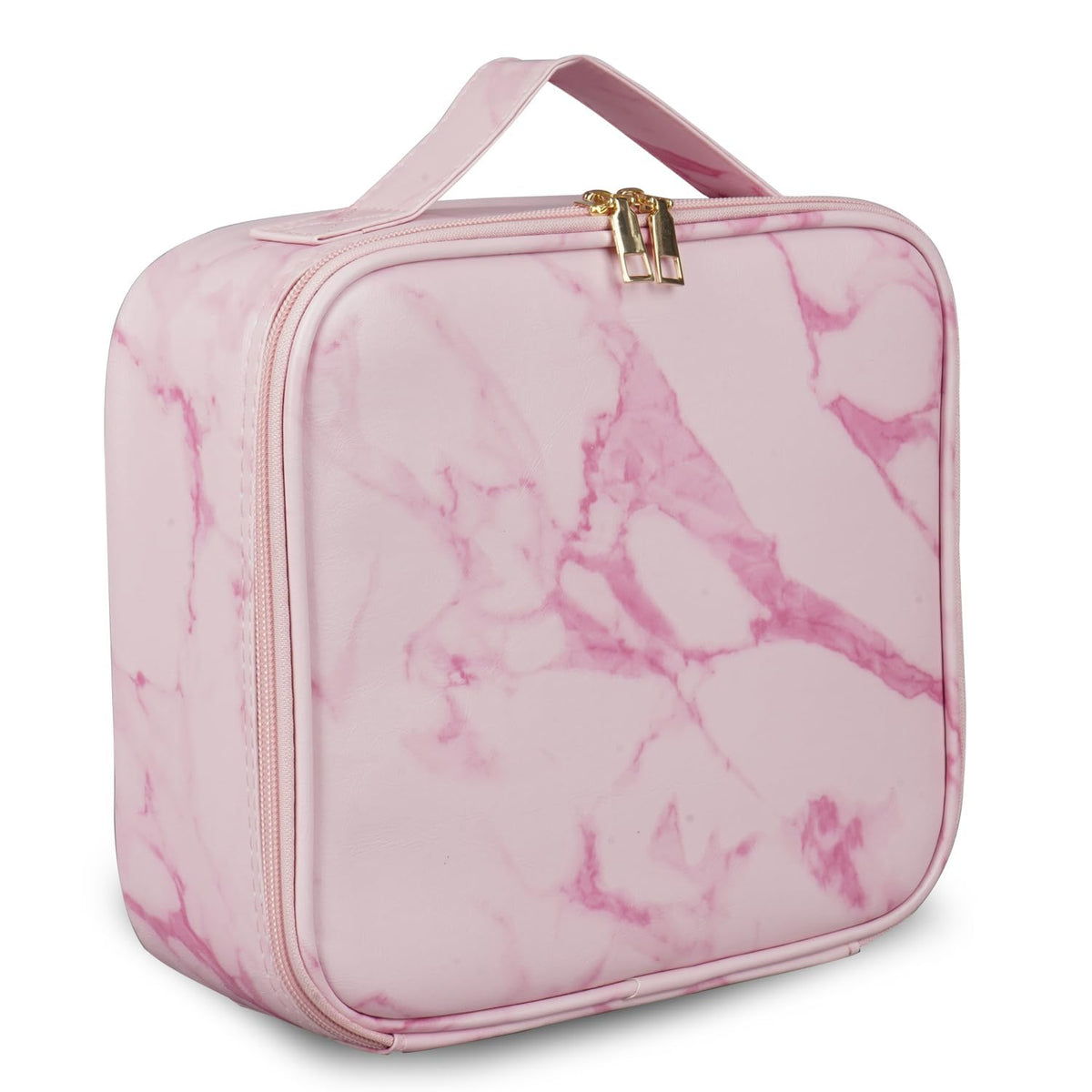 Faux Leather Professional Makeup Organizer Bag for Home & Travel