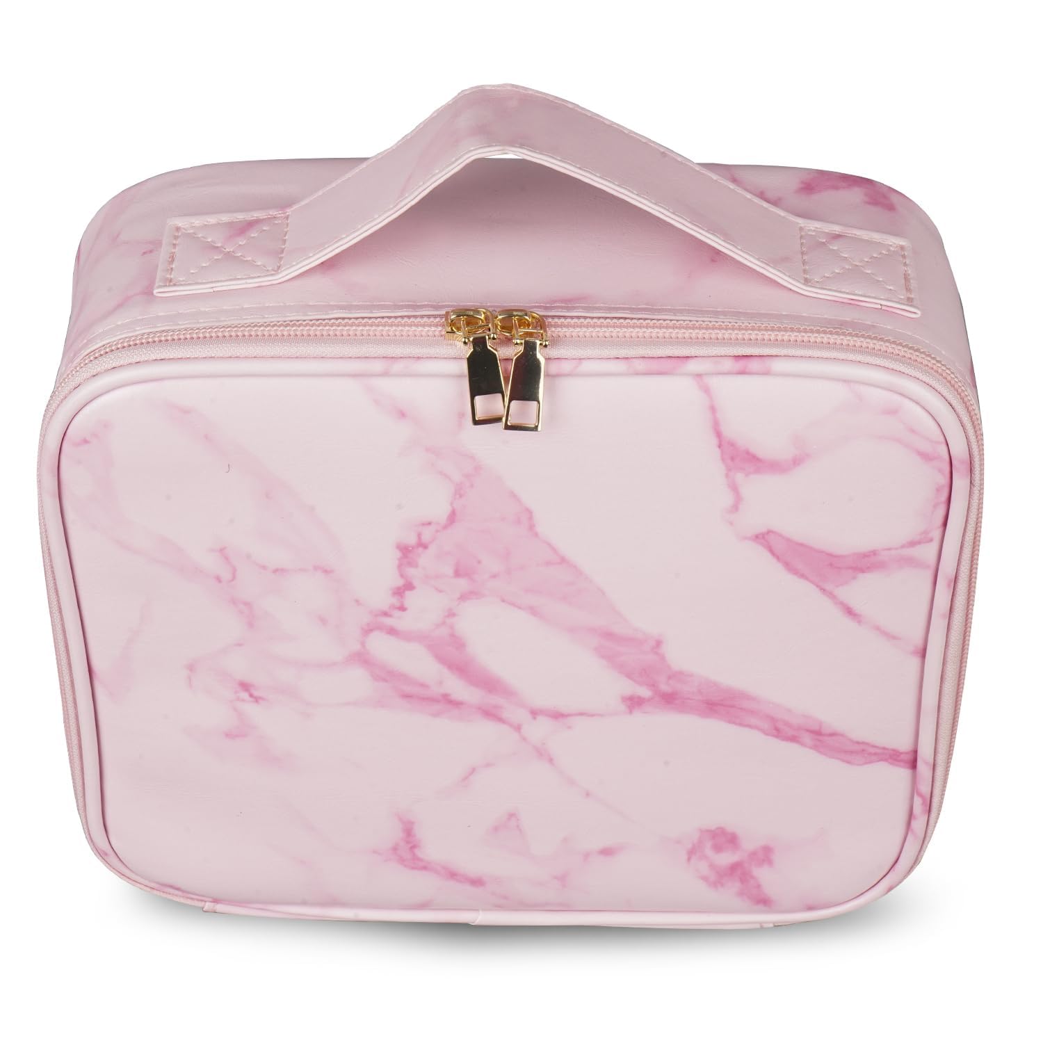 Faux Leather Professional Makeup Organizer Bag for Home & Travel