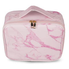 Faux Leather Professional Makeup Organizer Bag for Home & Travel