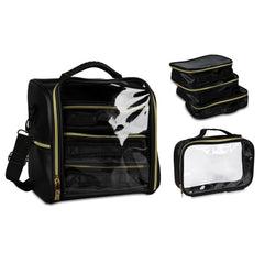 Makeup Bag with 3 Removable Pouches Large Capacity Toiletry Storage Bag
