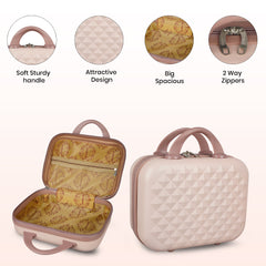 Makeup Box Cosmetic Case (Beige)