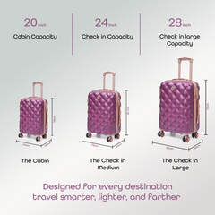 Hard Case Luggage Suitcase (24 Inch)