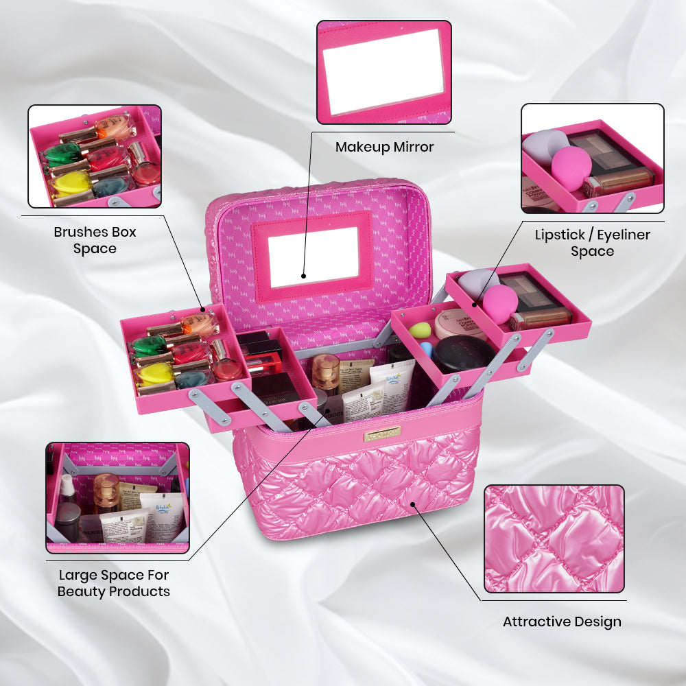 Cosmetic Bridal Make Up Box Trousseau Box Vanity Beauty Case (630)