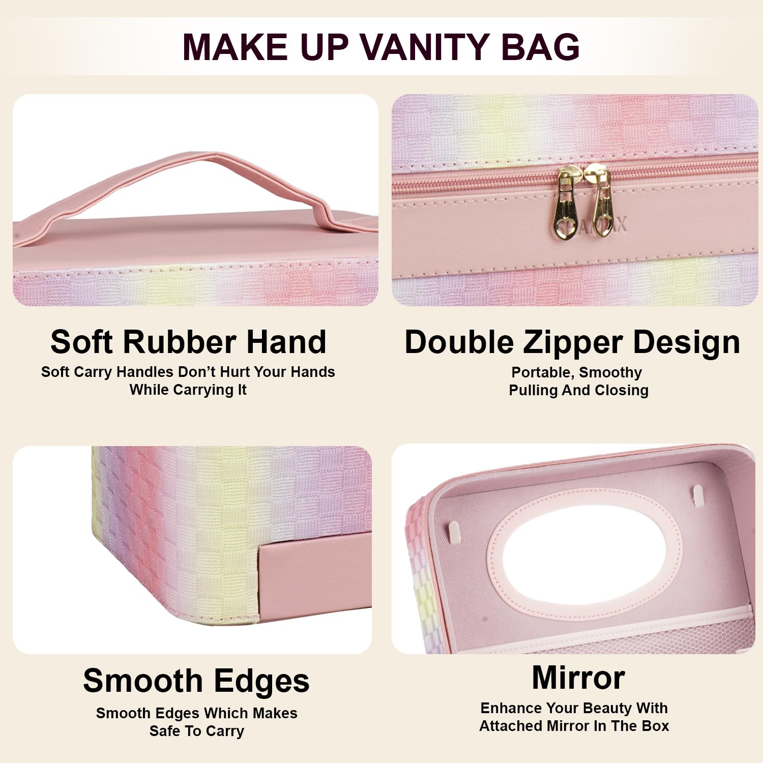 Vanity Box with Mirror Portable Wedding Gift