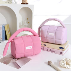 Soft Quilted Makeup Pouch for Women & Girls ( 2042-purple