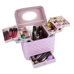 Vanity Box with Mirror Makeup Organizer for Women