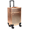 Professional Multi Function Artist Rolling Trolley Beauty Train Case (3599 Rosegold)