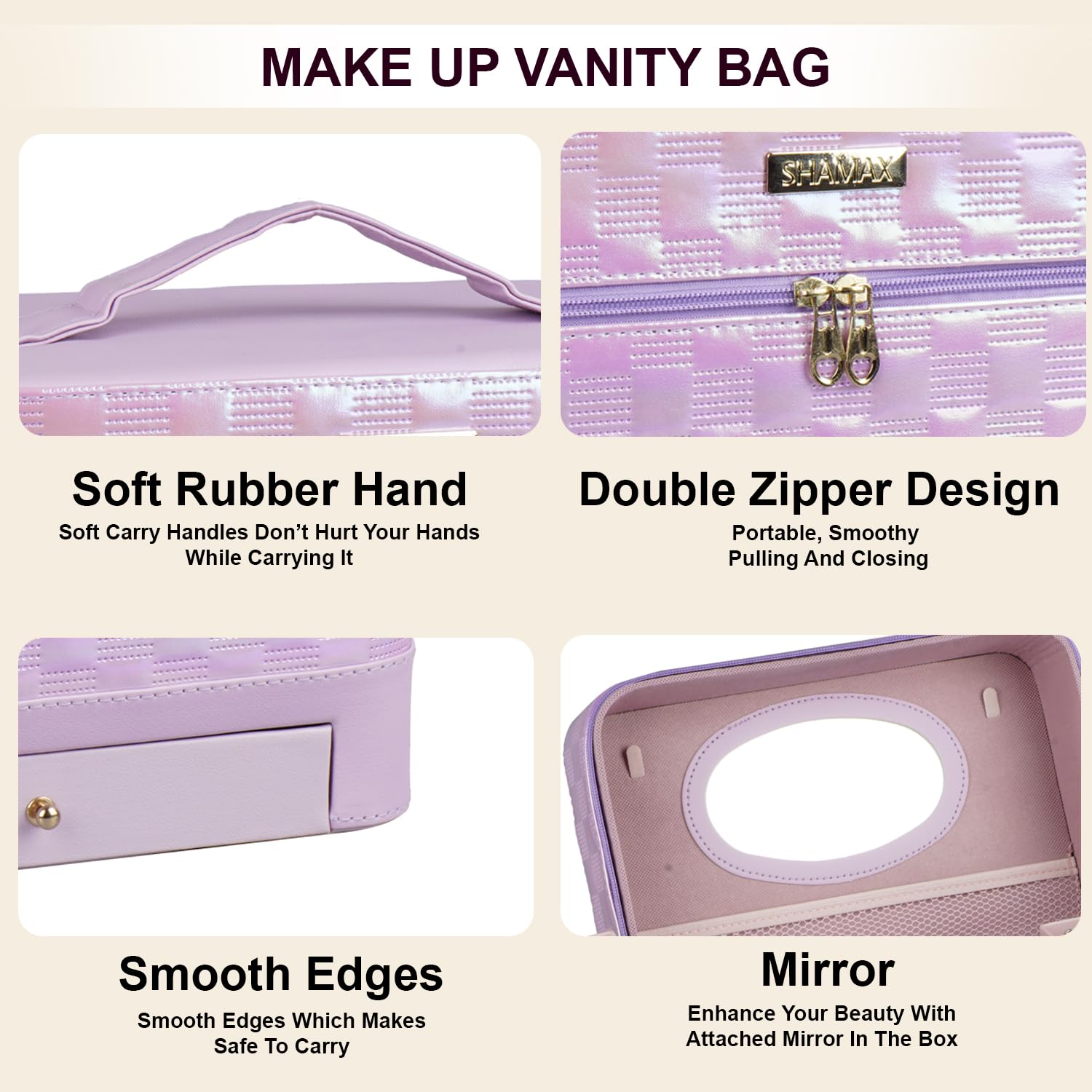Vanity Box with Mirror Makeup Organizer for Women