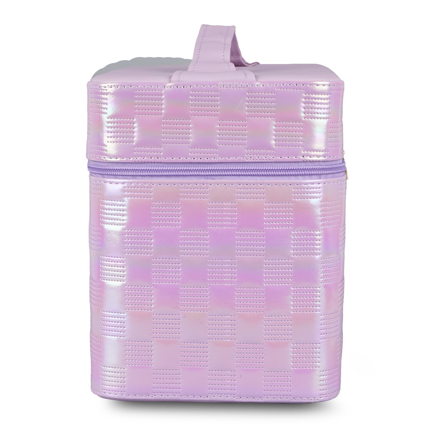 Makeup Vanity Box with Mirror Foldable Trays