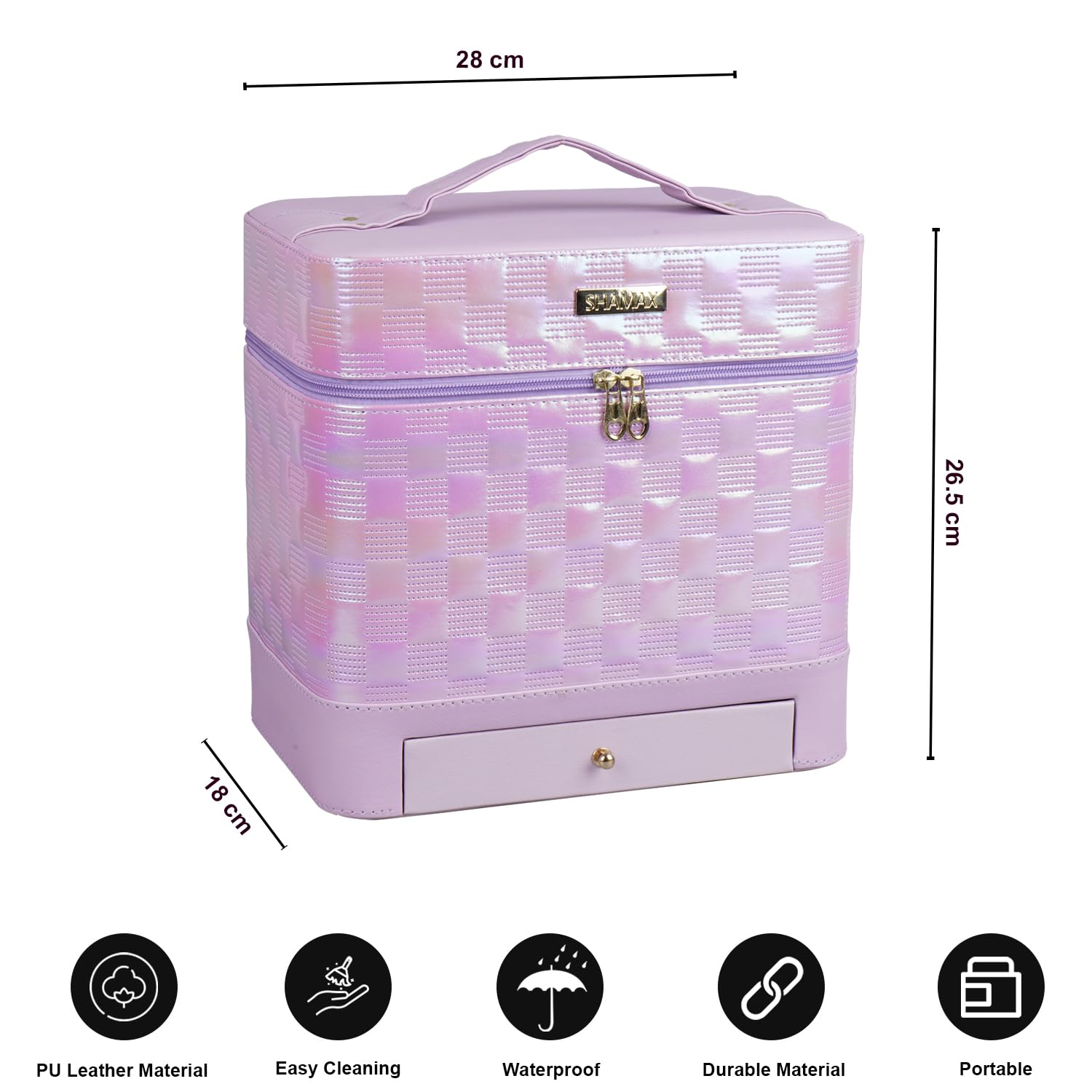 Vanity Box with Mirror Makeup Organizer for Women