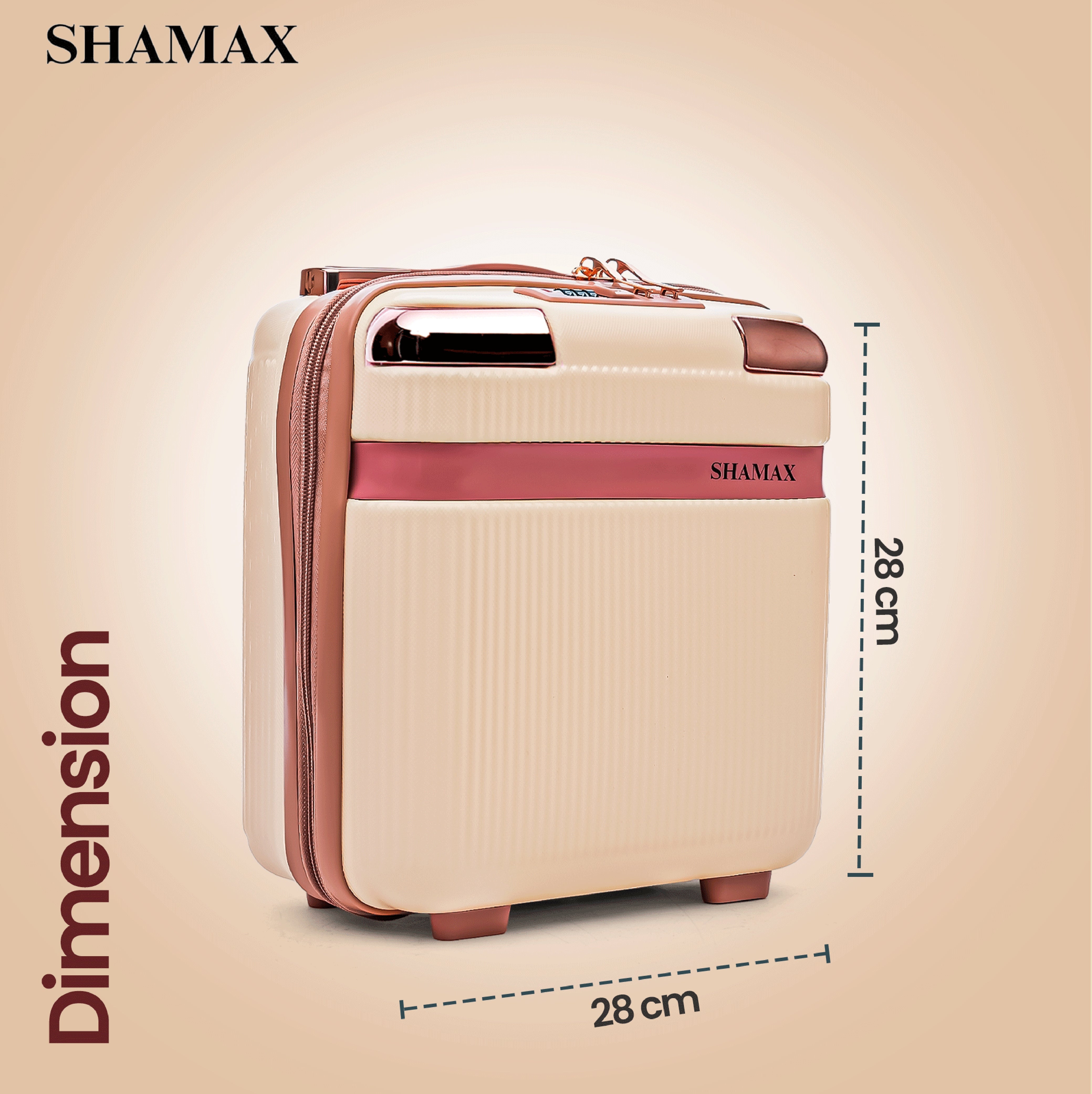 Hard Shell Vanity Box Portable (Beige)