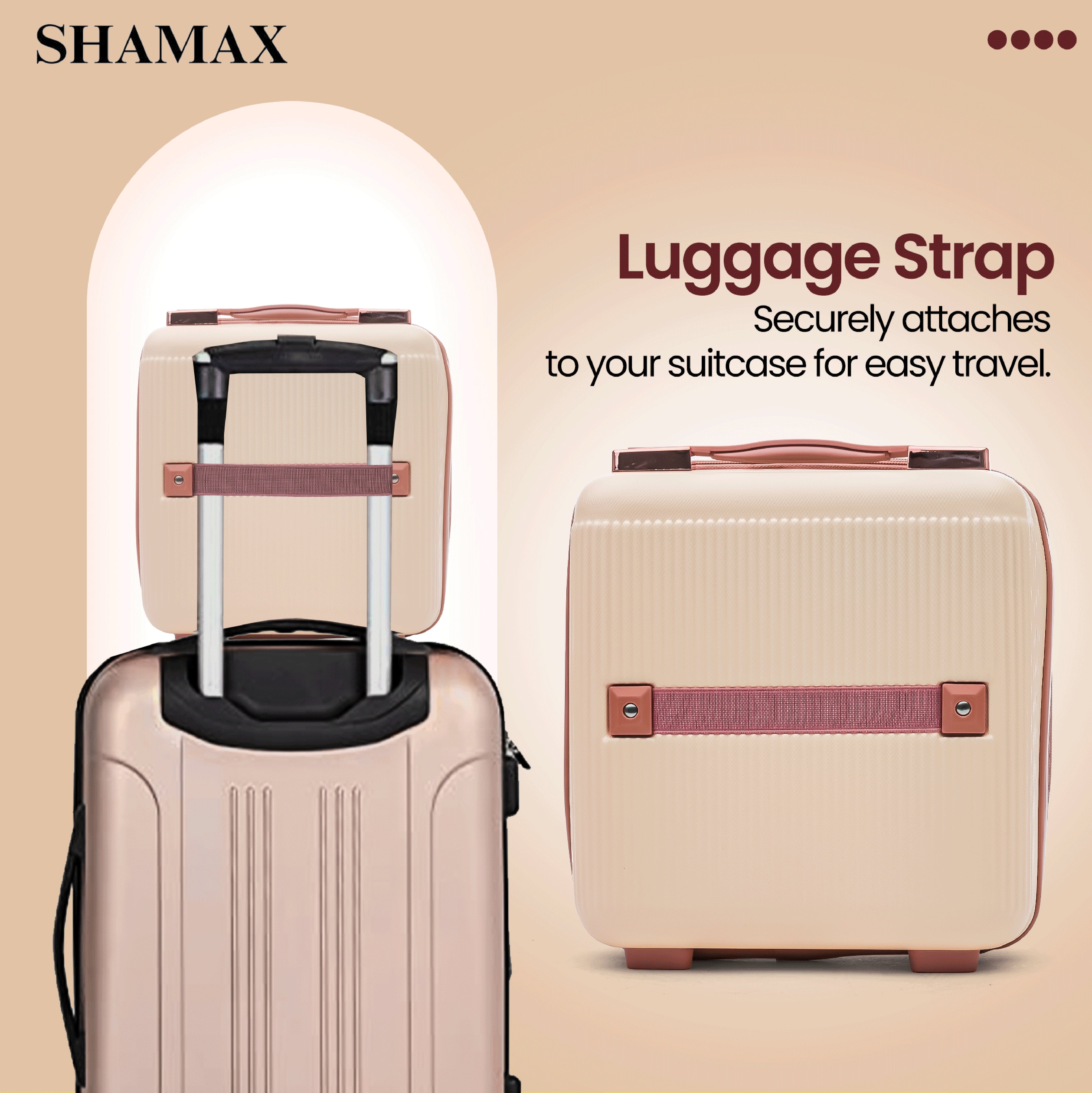 Hard Shell Vanity Box Portable (Beige)