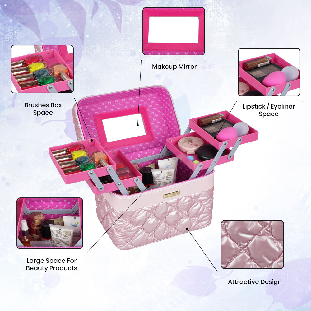 Cosmetic Bridal Make Up Box Trousseau Box Vanity Beauty Case (630)