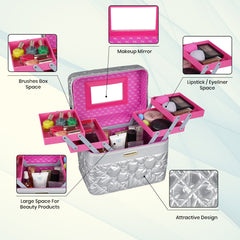 Cosmetic Bridal Make Up Box Trousseau Box Vanity Beauty Case (630)