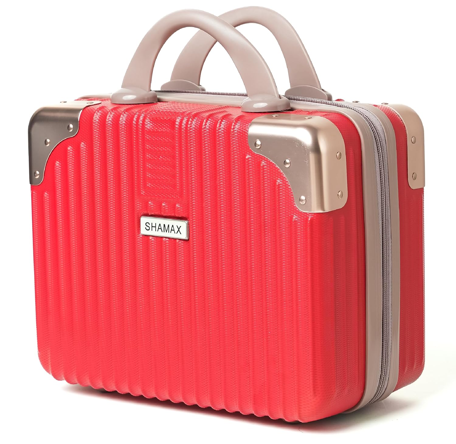 Hard Shell Cosmetic Box Portable (Beige)
