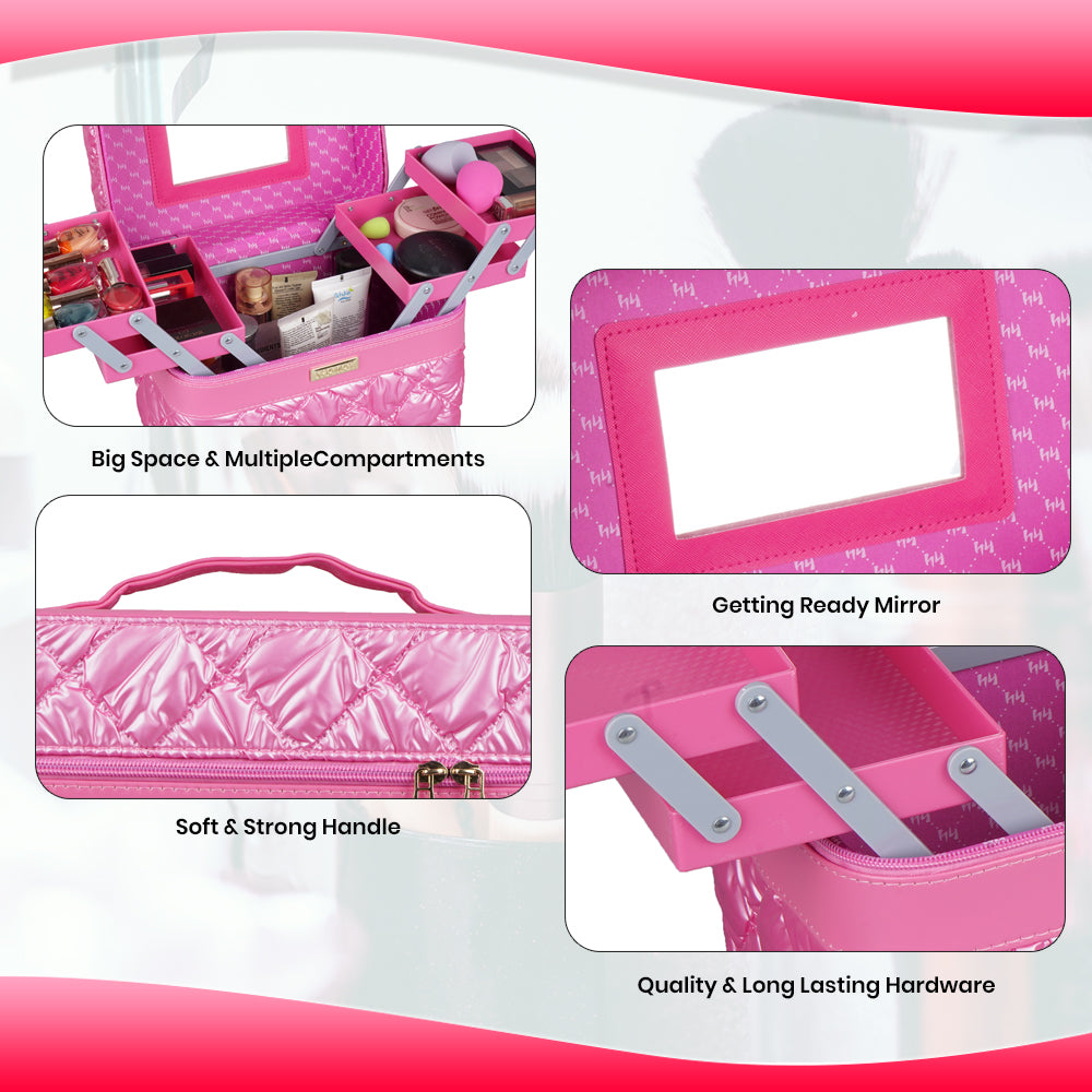 Cosmetic Bridal Make Up Box Trousseau Box Vanity Beauty Case (630)