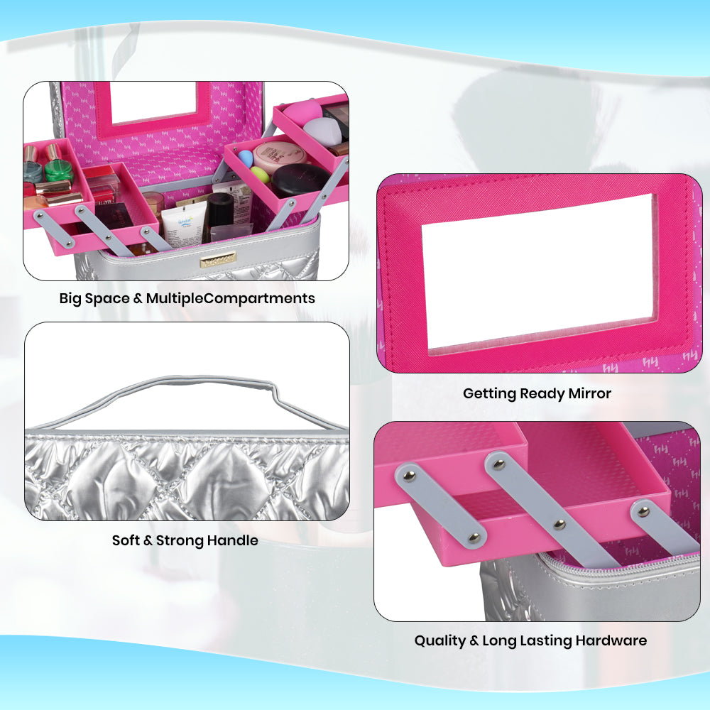 Cosmetic Bridal Make Up Box Trousseau Box Vanity Beauty Case (630)