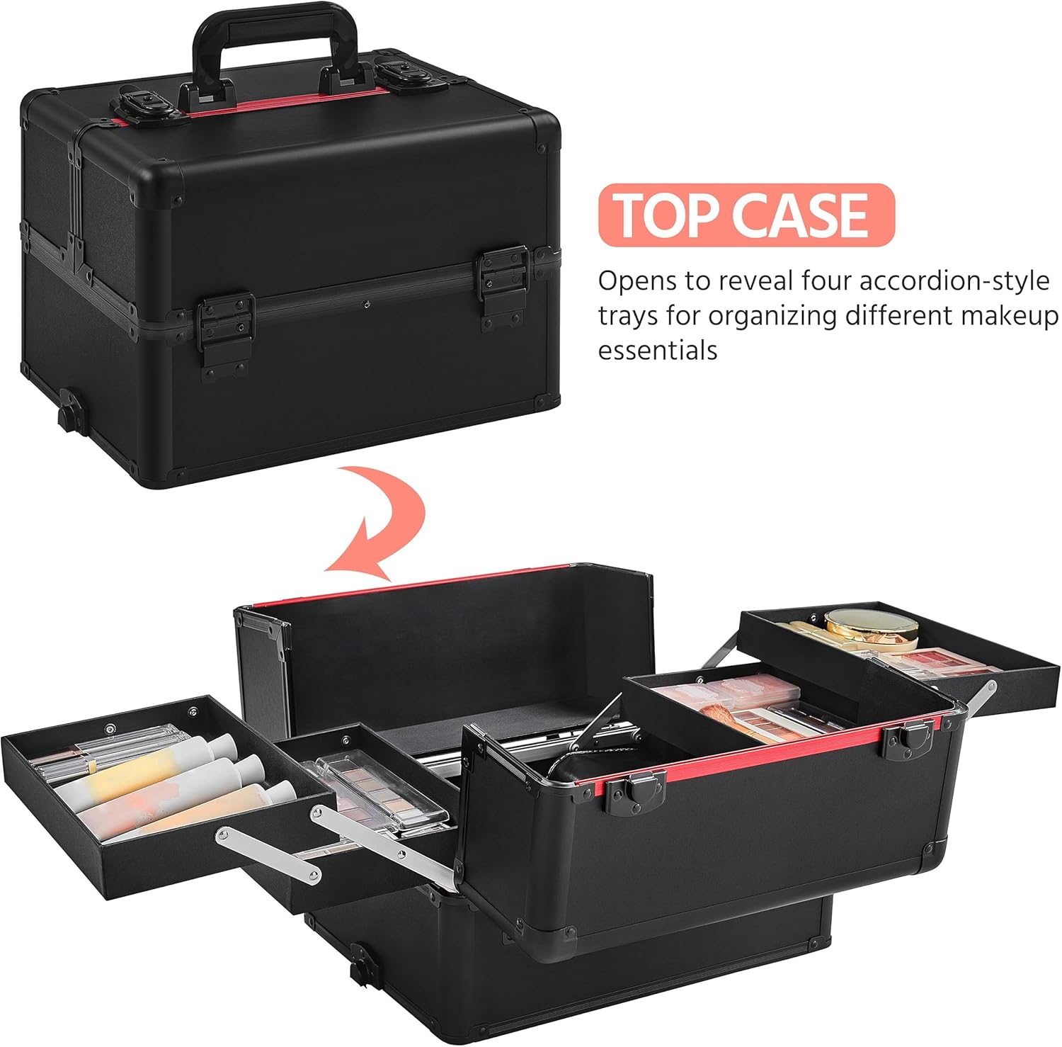 Professional Rolling Makeup Case Trolley (AB3 )