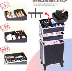 Jumbo Multi Function Artist Rolling Makeup Trolley(BS4)