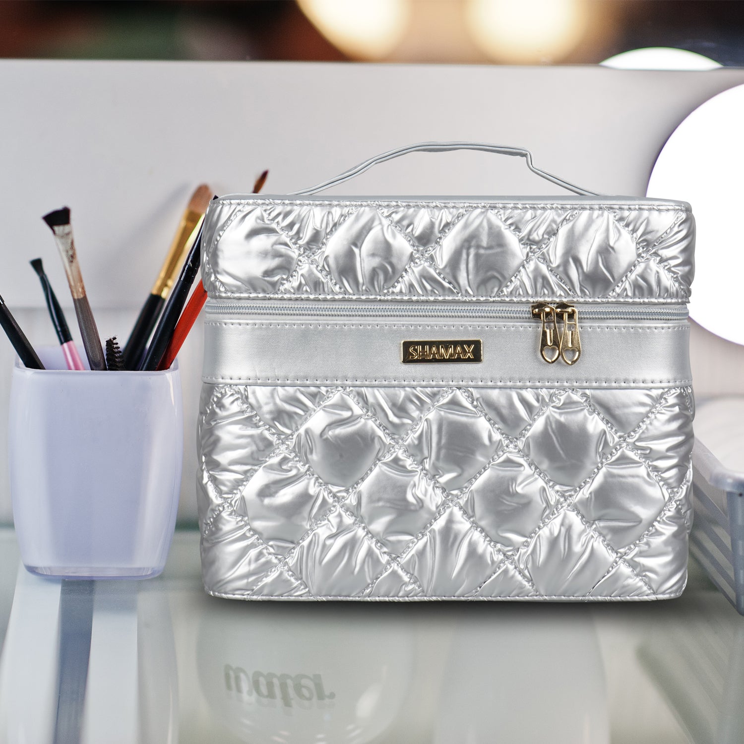 Cosmetic Bridal Make Up Box Trousseau Box Vanity Beauty Case (630)