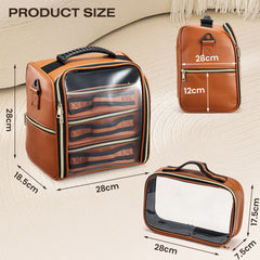 Makeup Bag Case Cosmetic Organiser with 3 Compartments