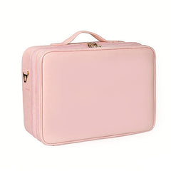 Professional Makeup Organizer Bag for Women PU Leather