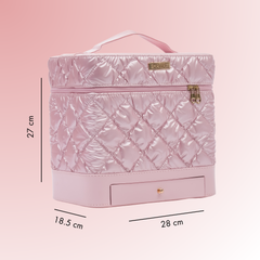 Makeup Organizer Box Vanity Case with Mirror