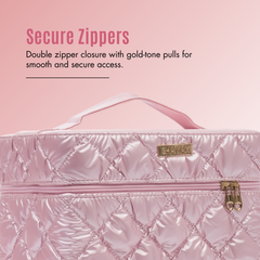 Makeup Organizer Box Vanity Case with Mirror