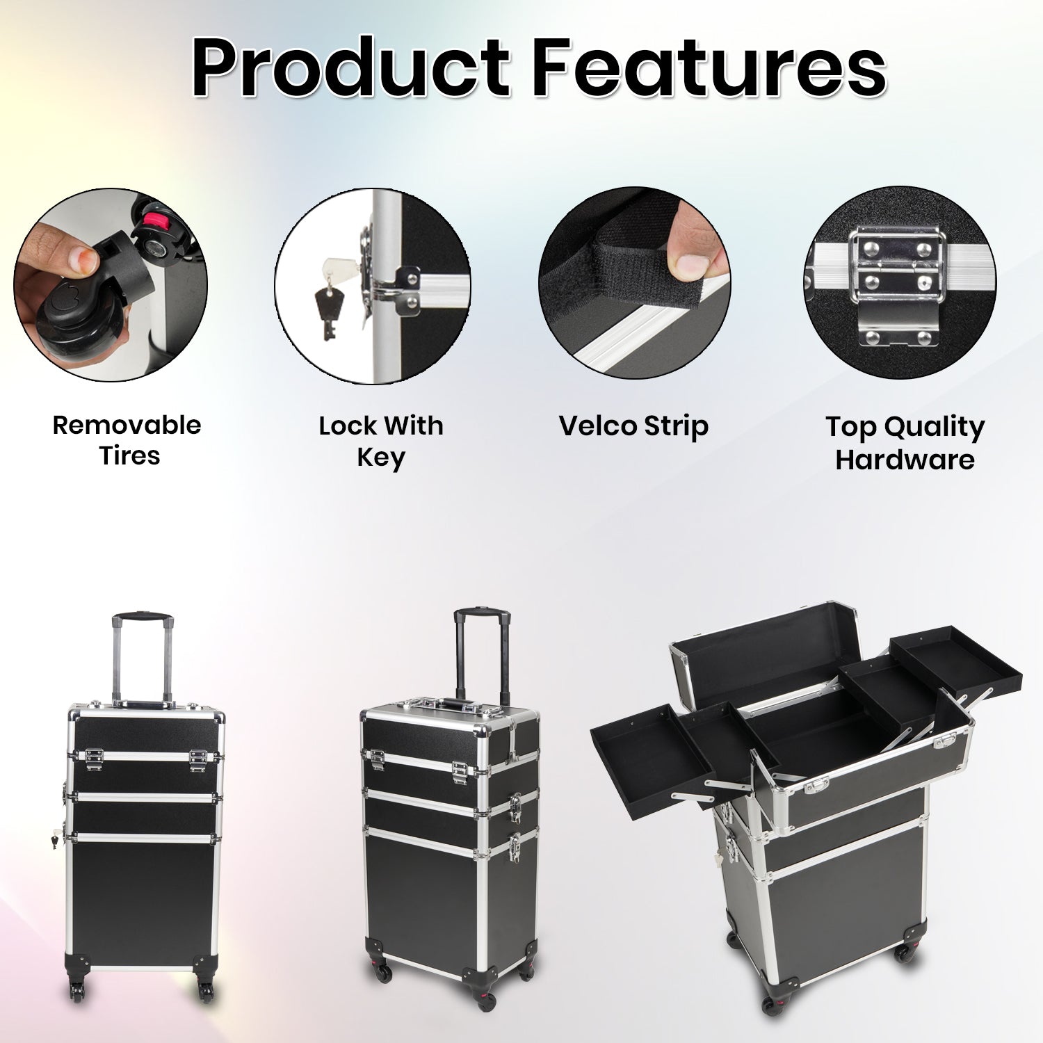 Professional Rolling Makeup Vanity Trolley (BS3)