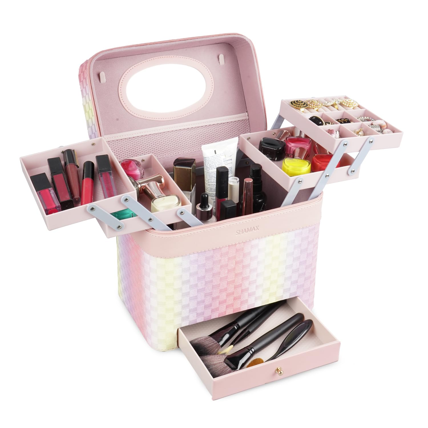 Vanity Box with Mirror Portable Wedding Gift