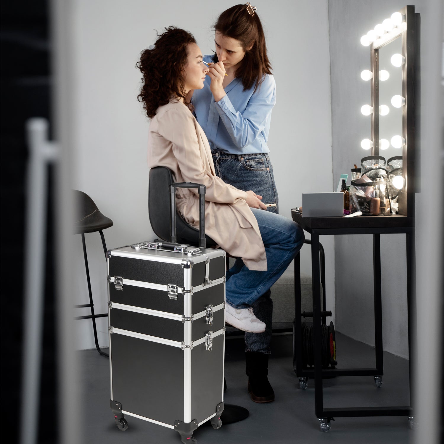 Professional Rolling Makeup Vanity Trolley (BS3)