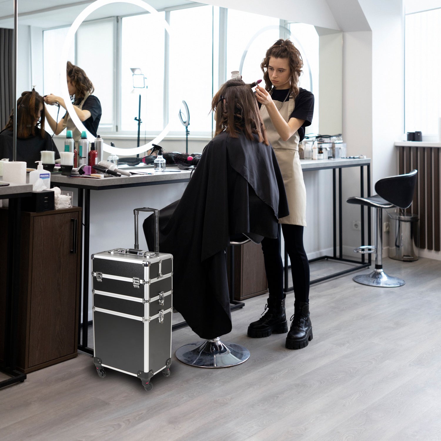 Professional Rolling Makeup Vanity Trolley (BS3)