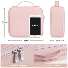 Professional  Makeup bag with Adjustable Dividers Pink