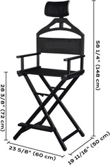 Makeup Artist Director Chair with Head Rest Foldable Chair