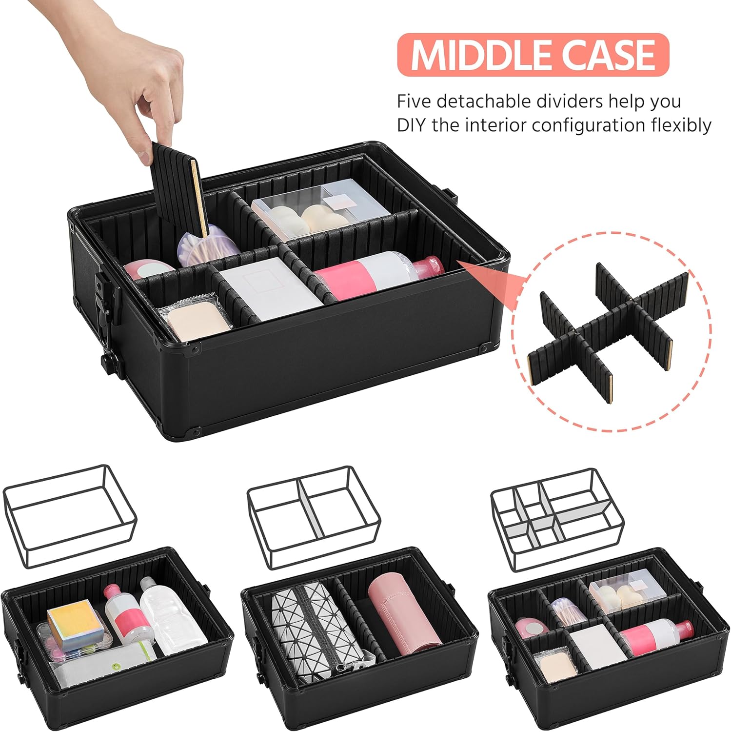 Professional Rolling Makeup Case Trolley (AB3 )