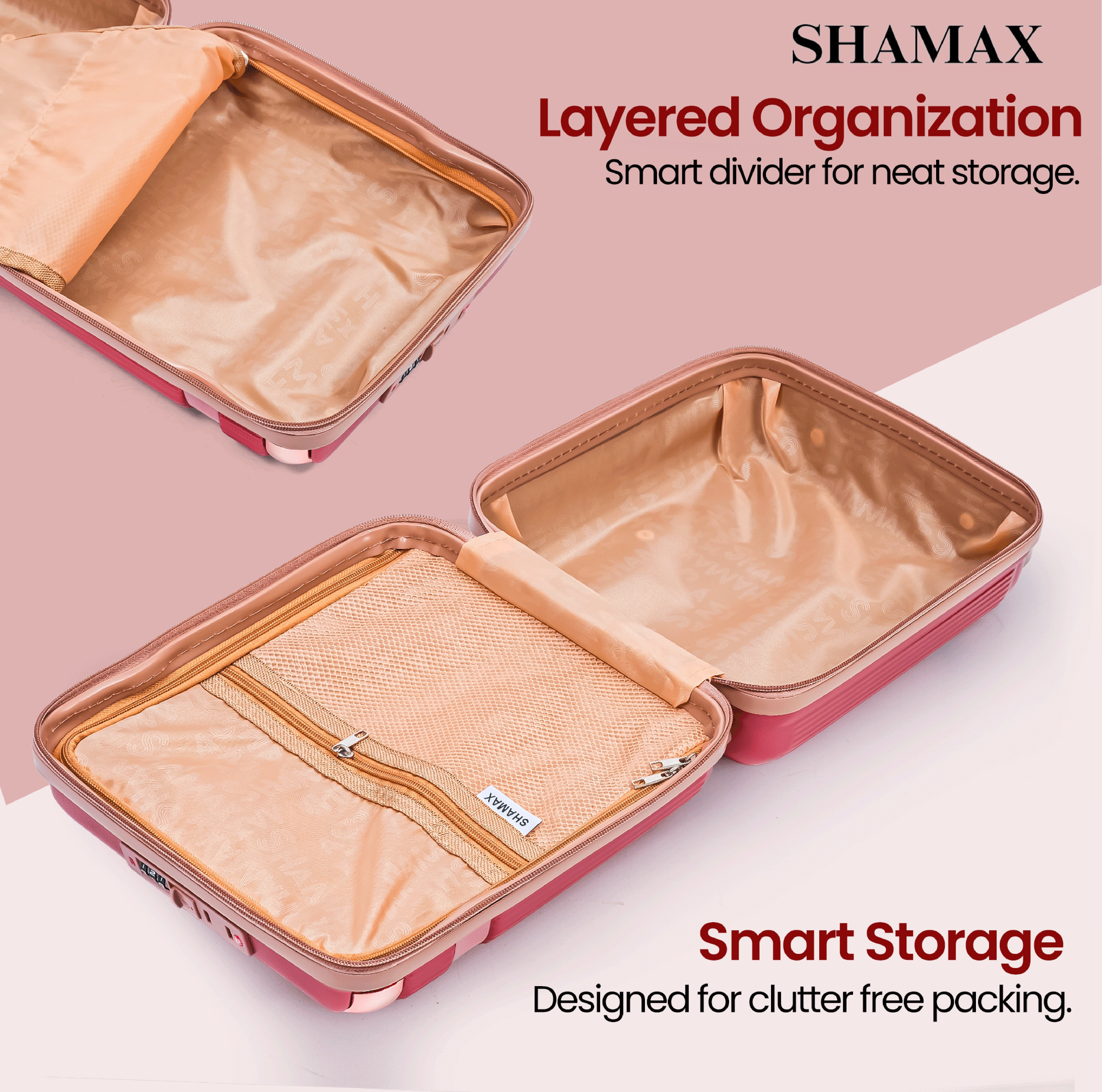 Hard Shell Vanity Box Portable (Red) - Durable